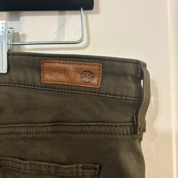 AG Adriano Goldschmied Super Skinny Ankle Pant 28R Green Irregular - Picture 6 of 9